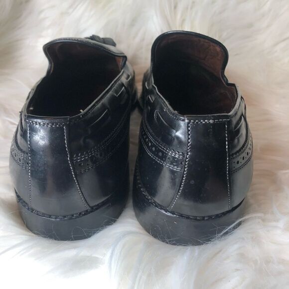 ALLEN EDMONDS BERWICK WINGTIP Tassle SLIP ON LEATHER LOAFER SHOE 10D - Picture 7 of 13